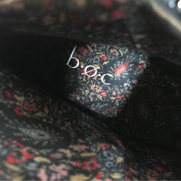 BOC Lydia Black Western Ankle Boot Bootie Chunky Heel Buckle Women's Size 12 New - Picture 9 of 14